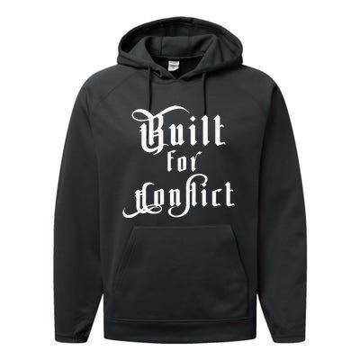 Built For Conflict Resilience Strong Quote Performance Fleece Hoodie