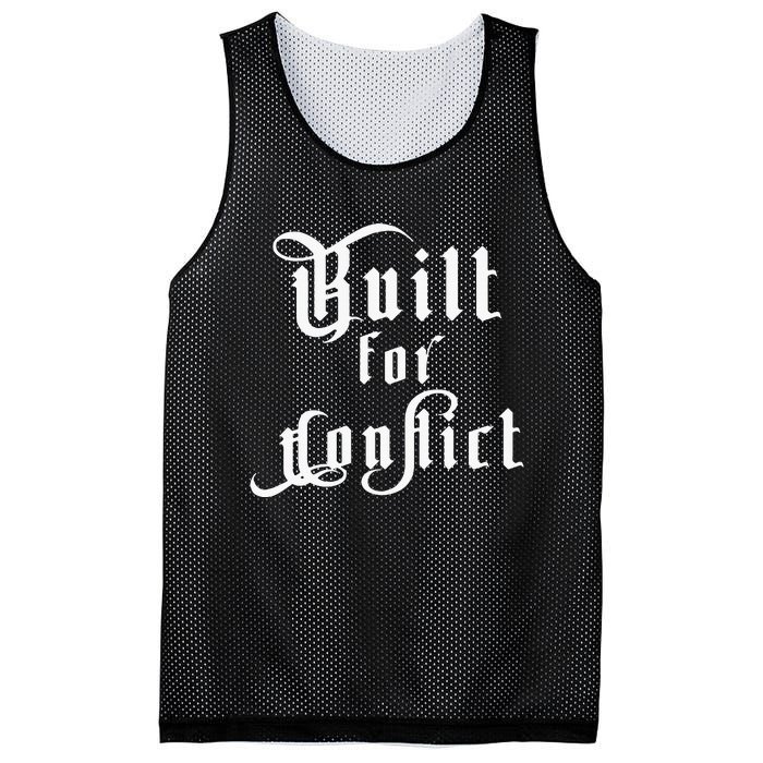 Built For Conflict Resilience Strong Quote Mesh Reversible Basketball Jersey Tank