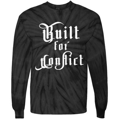 Built For Conflict Resilience Strong Quote Tie-Dye Long Sleeve Shirt