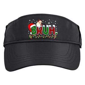 Bruh Funny Christmas Red Green Plaid Teens Boy Xmas Pajamas Adult Drive Performance Visor