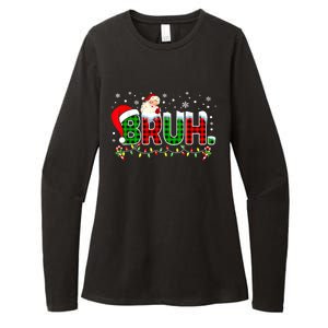 Bruh Funny Christmas Red Green Plaid Teens Boy Xmas Pajamas Womens CVC Long Sleeve Shirt