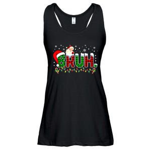 Bruh Funny Christmas Red Green Plaid Teens Boy Xmas Pajamas Ladies Essential Flowy Tank