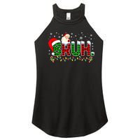 Bruh Funny Christmas Red Green Plaid Teens Boy Xmas Pajamas Women's Perfect Tri Rocker Tank