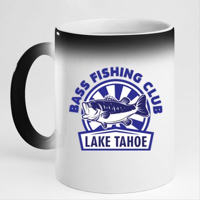 Bass Fishing Club Lake Tahoe 11oz Black Color Changing Mug