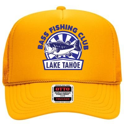 Bass Fishing Club Lake Tahoe High Crown Mesh Back Trucker Hat