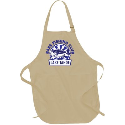 Bass Fishing Club Lake Tahoe Full-Length Apron With Pockets