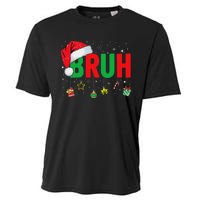 Bruh Funny Christmas Red Plaid Ns Xmas Pajamas Cooling Performance Crew T-Shirt