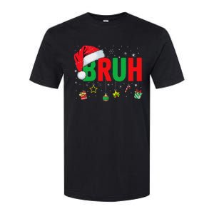 Bruh Funny Christmas Red Plaid Ns Xmas Pajamas Softstyle CVC T-Shirt