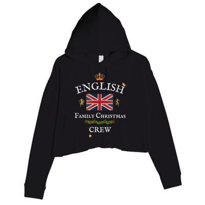 British Family Christmas Crew Union Jack Flag United Kingdom Cute Gift Crop Fleece Hoodie