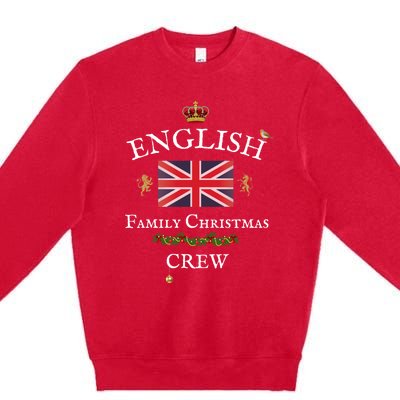 British Family Christmas Crew Union Jack Flag United Kingdom Cute Gift Premium Crewneck Sweatshirt