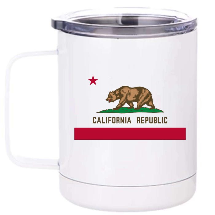 Bear Flag California Republic State Flag Of California 12 oz Stainless Steel Tumbler Cup