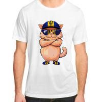 Barbadian Flag Cat Mom Souvenirs Products Kitten Barbados Adult ChromaSoft Performance T-Shirt