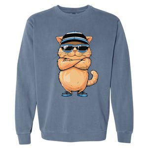 Botswana Flag Cat Mom Souvenirs Products Kitten Motswana Garment-Dyed Sweatshirt