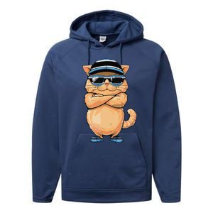 Botswana Flag Cat Mom Souvenirs Products Kitten Motswana Performance Fleece Hoodie