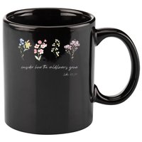 Boho Floral Consider How The Wildflowers Grow Motivational 11oz C Handle Ceramic Mug