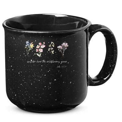 Boho Floral Consider How The Wildflowers Grow Motivational 15oz Campfire Ceramic Mug