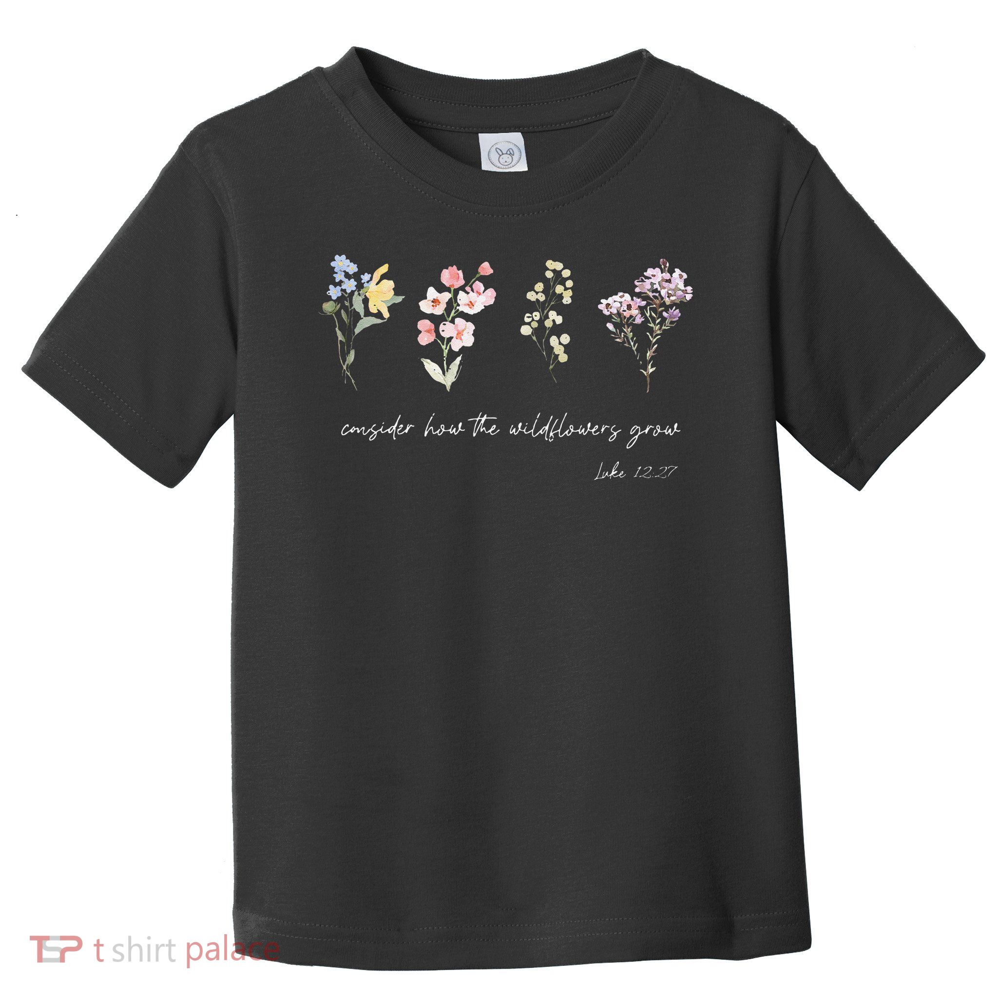 Boho Floral Consider How The Wildflowers Grow Motivational Toddler T-Shirt