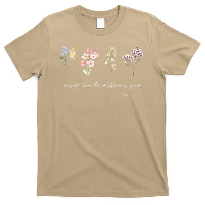 Boho Floral Consider How The Wildflowers Grow Motivational T-Shirt