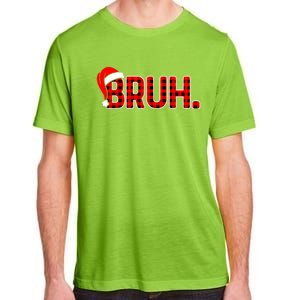 Bruh Funny Christmas Plaid Teens Boy Xmas Pajamas Adult ChromaSoft Performance T-Shirt