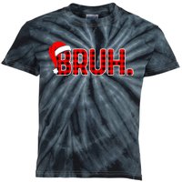 Bruh Funny Christmas Plaid Teens Boy Xmas Pajamas Kids Tie-Dye T-Shirt