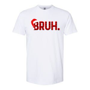 Bruh Funny Christmas Plaid Teens Boy Xmas Pajamas Softstyle CVC T-Shirt