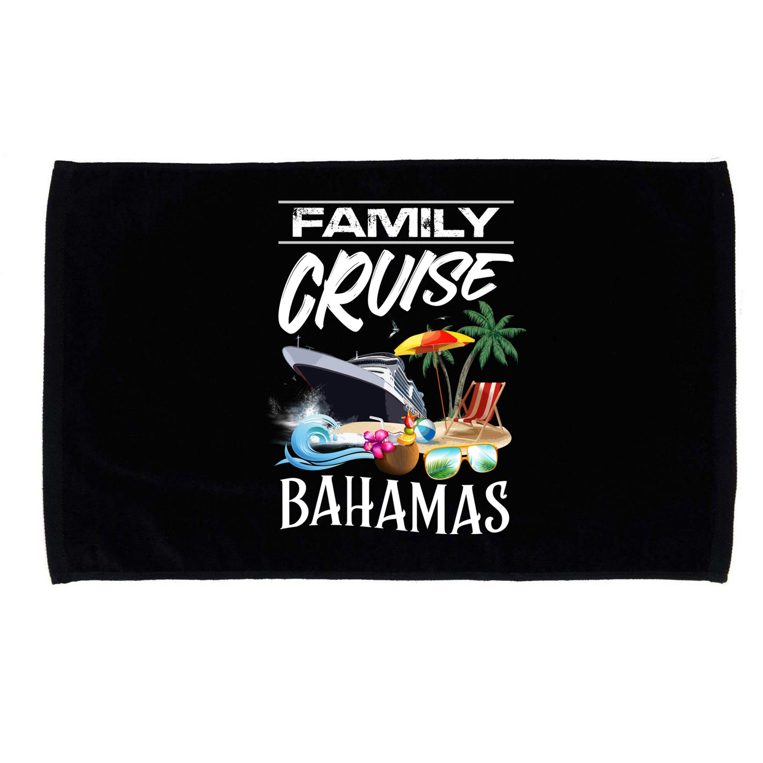 Bahamas Family Cruise Vacation Trip Cool Gift Microfiber Hand Towel