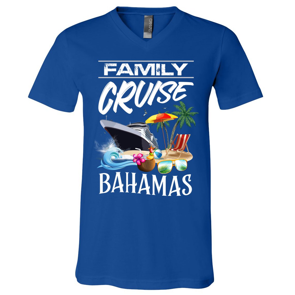 Bahamas Family Cruise Vacation Trip Cool Gift V-Neck T-Shirt