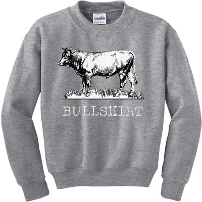 Bull Funny Cow Cowboy Kids Sweatshirt