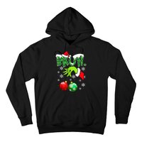 Bruh Funny Christmas Plaid Hoodie