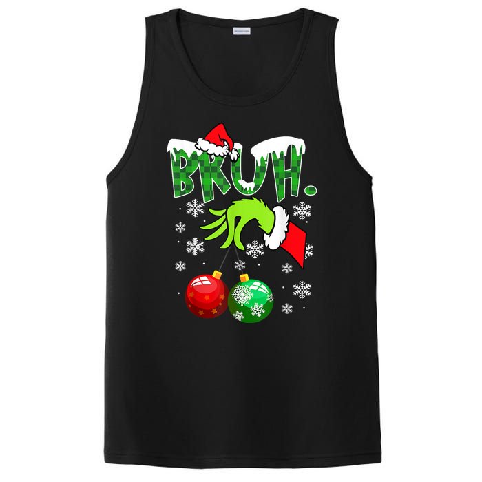 Bruh Funny Christmas Plaid PosiCharge Competitor Tank