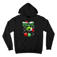 Bruh Funny Christmas Plaid Tall Hoodie