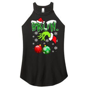 Bruh Funny Christmas Plaid Women's Perfect Tri Rocker Tank