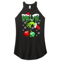 Bruh Funny Christmas Plaid Women's Perfect Tri Rocker Tank