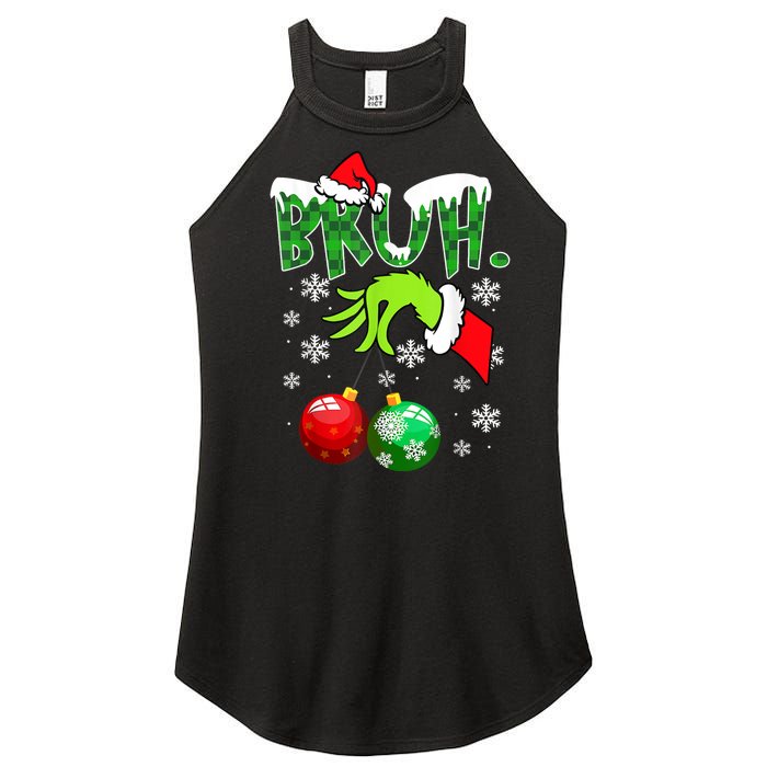 Bruh Funny Christmas Plaid Women's Perfect Tri Rocker Tank