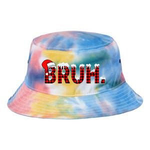 Bruh Funny Christmas Plaid Xmas Pajamas Gift Tie Dye Newport Bucket Hat