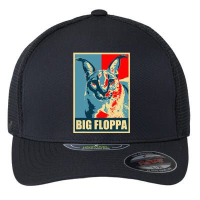 Big Floppa Caracal Cat Meme Flexfit Unipanel Trucker Cap