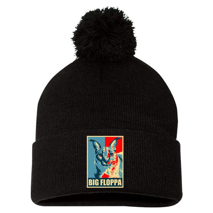 Big Floppa Caracal Cat Meme Pom Pom 12in Knit Beanie