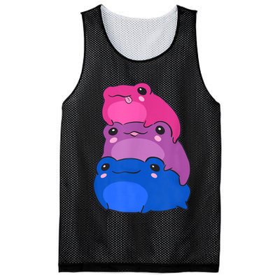 Bisexual Flag Color Frogs Subtle Bi Pride LGBTQ Aesthetic Mesh Reversible Basketball Jersey Tank