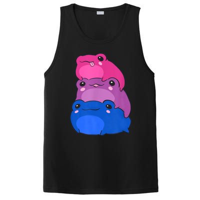 Bisexual Flag Color Frogs Subtle Bi Pride LGBTQ Aesthetic PosiCharge Competitor Tank