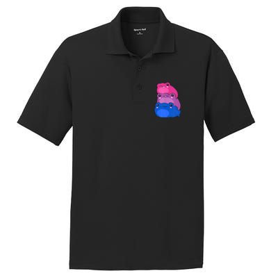 Bisexual Flag Color Frogs Subtle Bi Pride LGBTQ Aesthetic PosiCharge RacerMesh Polo