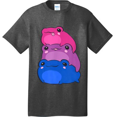 Bisexual Flag Color Frogs Subtle Bi Pride LGBTQ Aesthetic T-Shirt