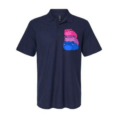 Bisexual Flag Color Frogs Subtle Bi Pride LGBTQ Aesthetic Softstyle Adult Sport Polo