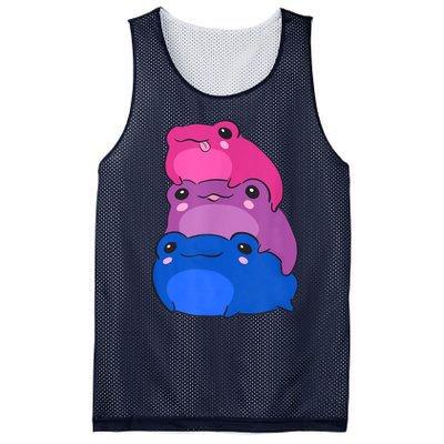 Bisexual Flag Color Frogs Subtle Bi Pride LGBTQ Aesthetic Mesh Reversible Basketball Jersey Tank