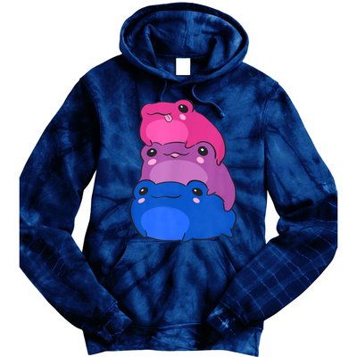 Bisexual Flag Color Frogs Subtle Bi Pride LGBTQ Aesthetic Tie Dye Hoodie