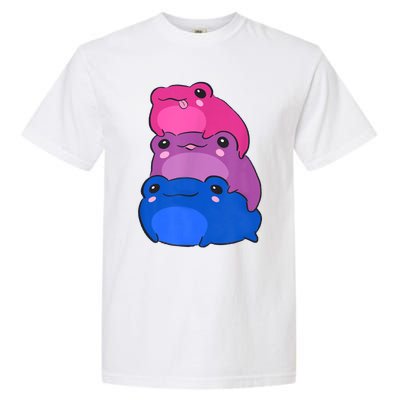 Bisexual Flag Color Frogs Subtle Bi Pride LGBTQ Aesthetic Garment-Dyed Heavyweight T-Shirt