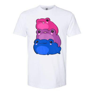 Bisexual Flag Color Frogs Subtle Bi Pride LGBTQ Aesthetic Softstyle® CVC T-Shirt