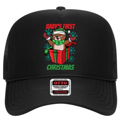 Baby's First Christmas High Crown Mesh Back Trucker Hat