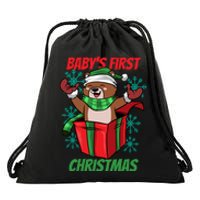 Baby's First Christmas Drawstring Bag