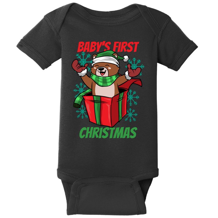 Baby's First Christmas Baby Bodysuit