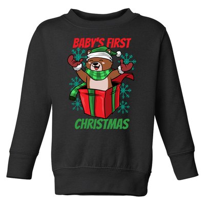 Baby's First Christmas Toddler Sweatshirt